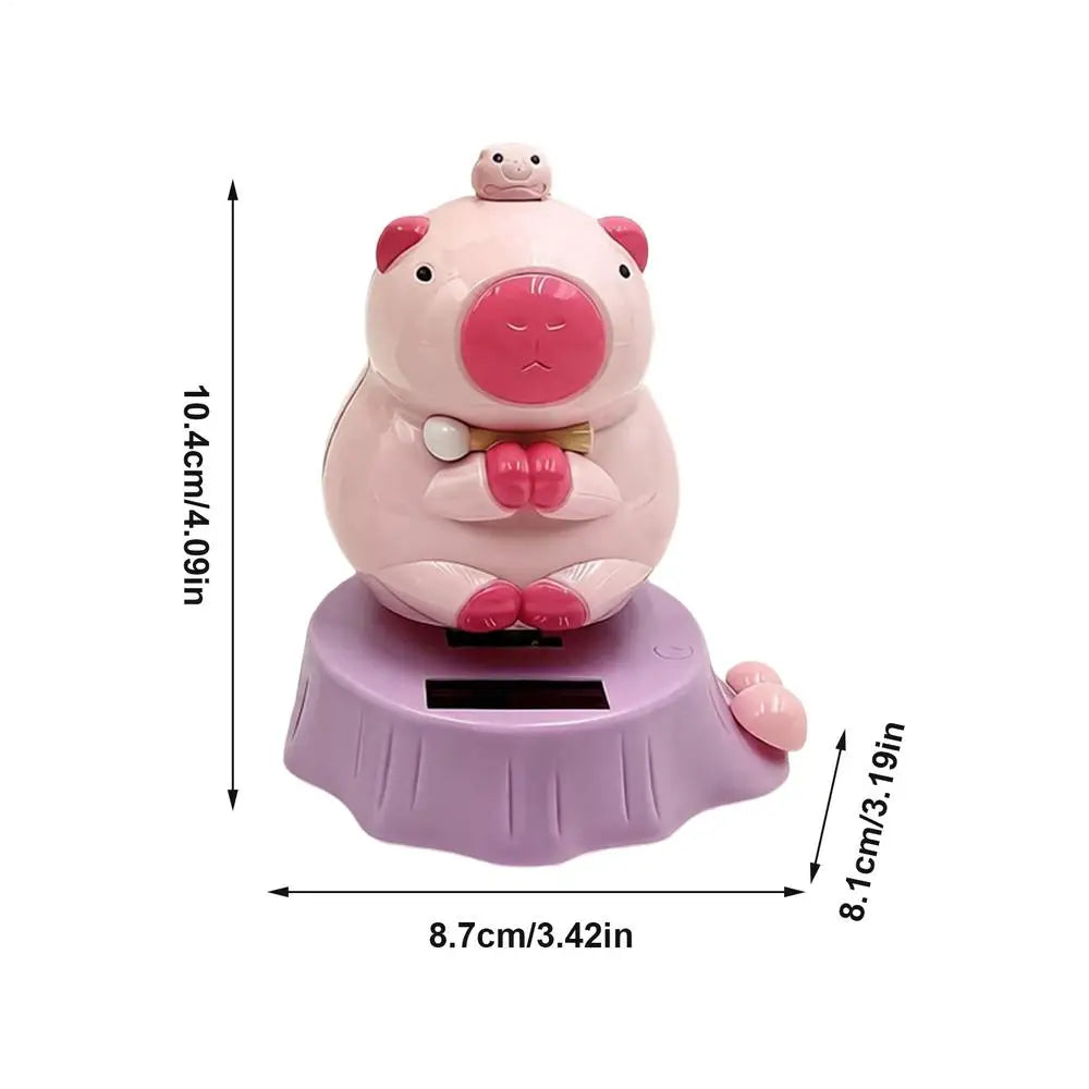 Solar Swinging Capybara Dashboard Figurine – No Battery Dashboard Figurine PLUSH Yellow