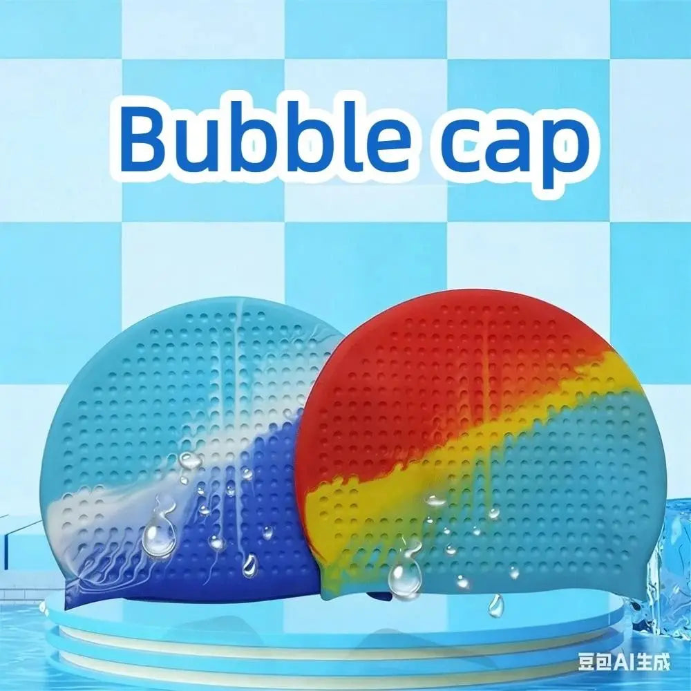 Non-Slip Silicone Swim Cap – Elastic & Wrinkle-Free Silicone Swim Cap PLUSH