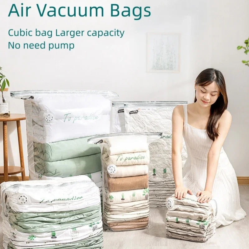 TAILI No-Pump Vacuum Storage Bags – Large Compression Bags Vacuum Storage Bags PLUSH