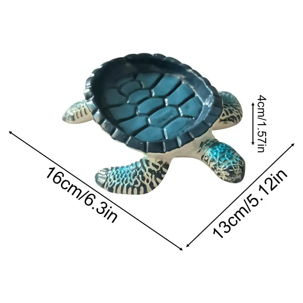 Turtle Shaped Self-Draining Soap Dish for Bathroom & Kitchen Soap Dish PLUSH Blue 1PC