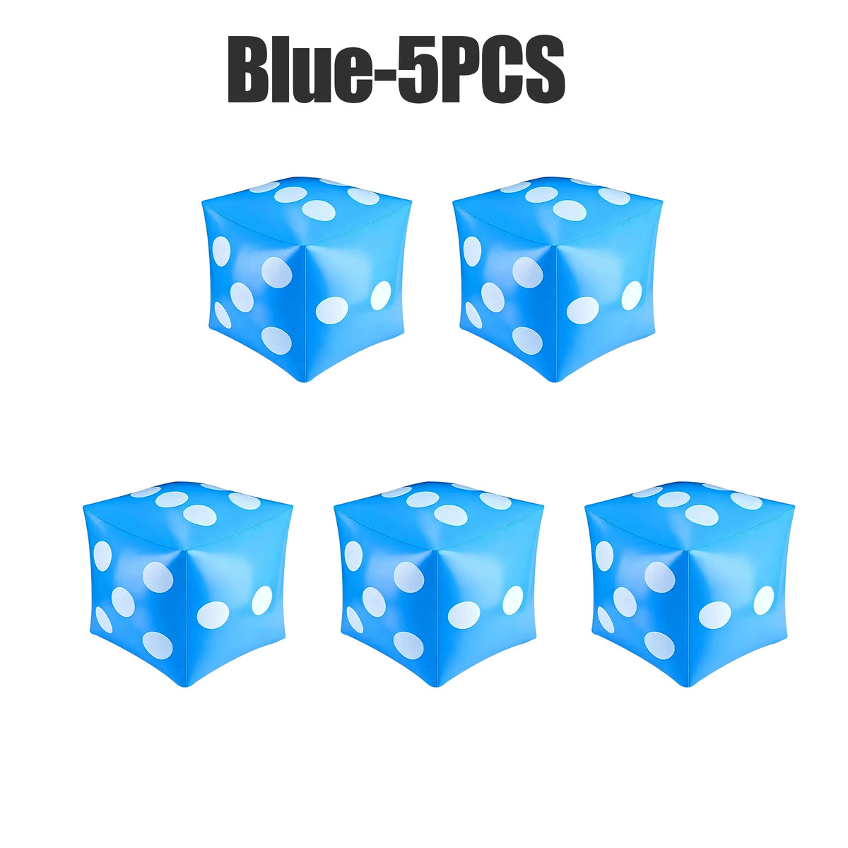 Giant Inflatable Dice Game Toy – Party, Bar & Group Fun Inflatable Dice Game PLUSH Blue 5PCS