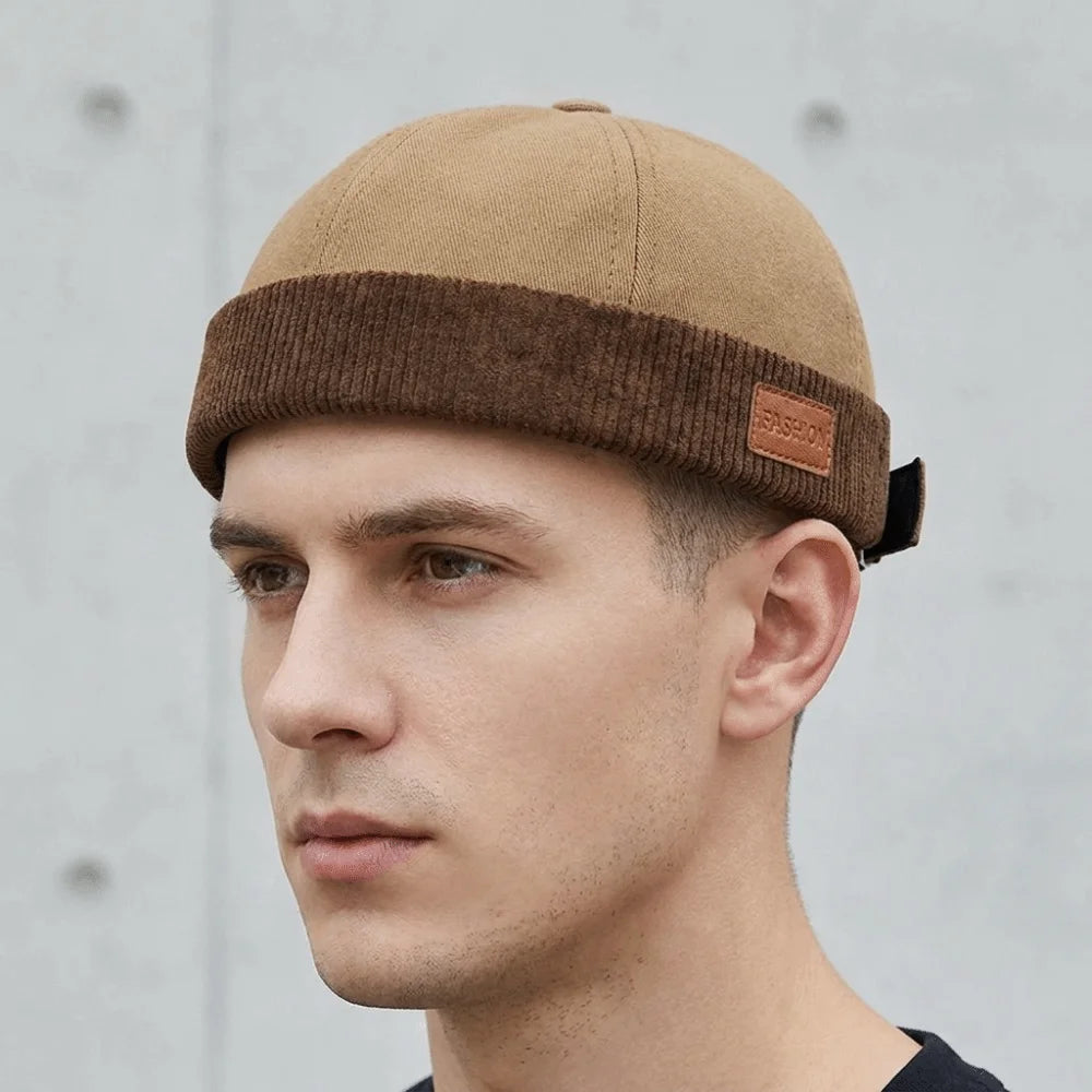Corduroy Brimless Dome Cap – Adjustable Landlord Hat Brimless Dome Cap PLUSH