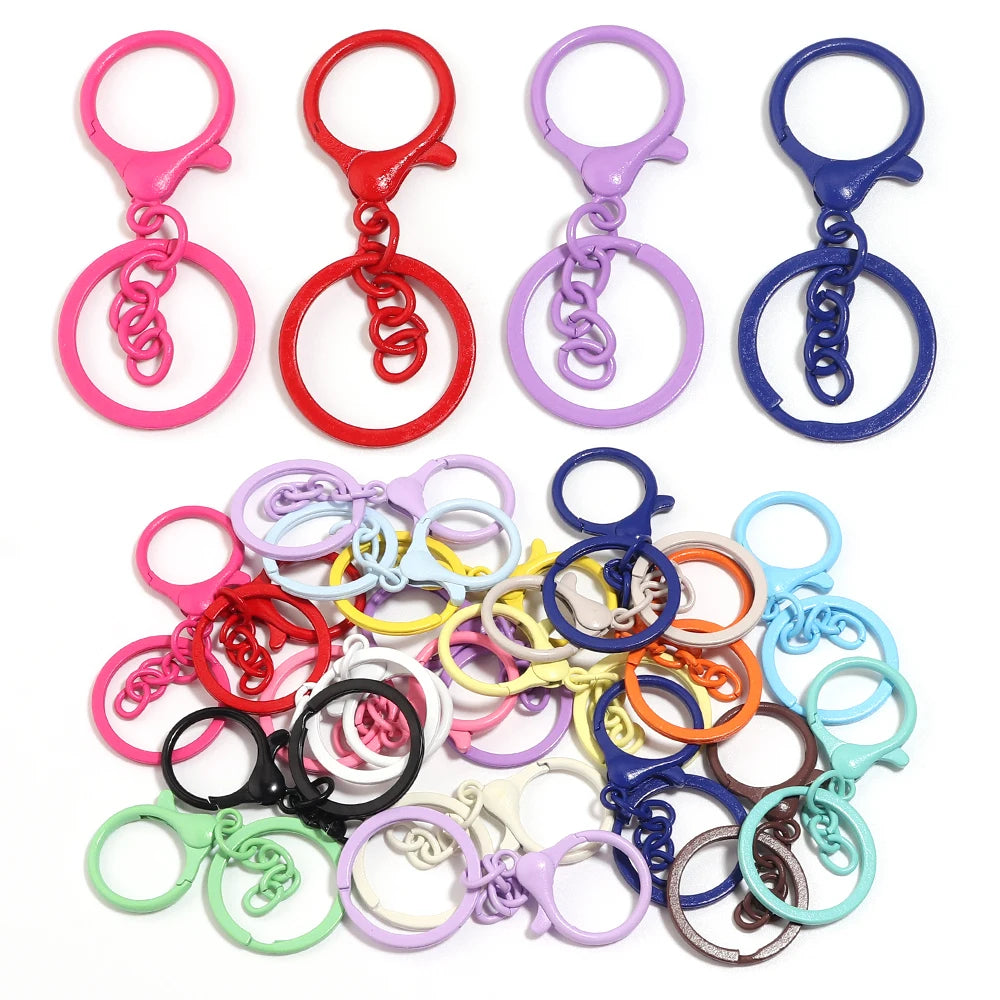 5pcs Colorful Alloy Lobster Clasp Key Ring – DIY Jewelry Making Jewelry Findings PLUSH