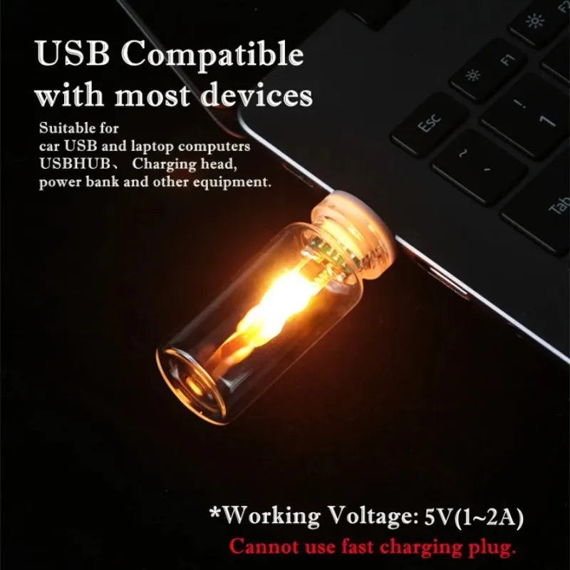 USB LED Flickering Flame Candle Night Light | Touch Control LED Candle Night Light PLUSH