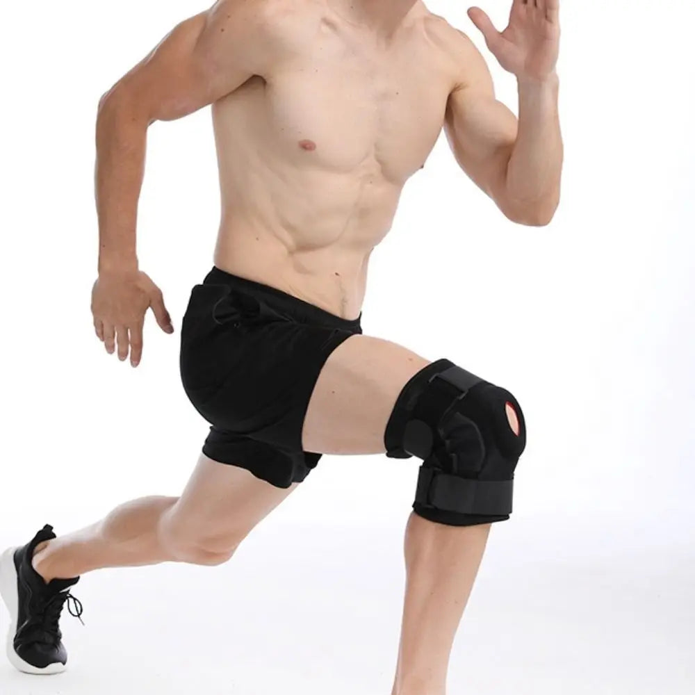 Compression Knee Brace – Open Patella, Dual Hinges & Adjustable Knee Brace Sleeve PLUSH