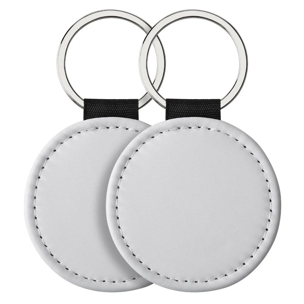 PU Leather Sublimation Blank Keychain – Pebbled Rectangle DIY Sublimation Blank Keychain PLUSH