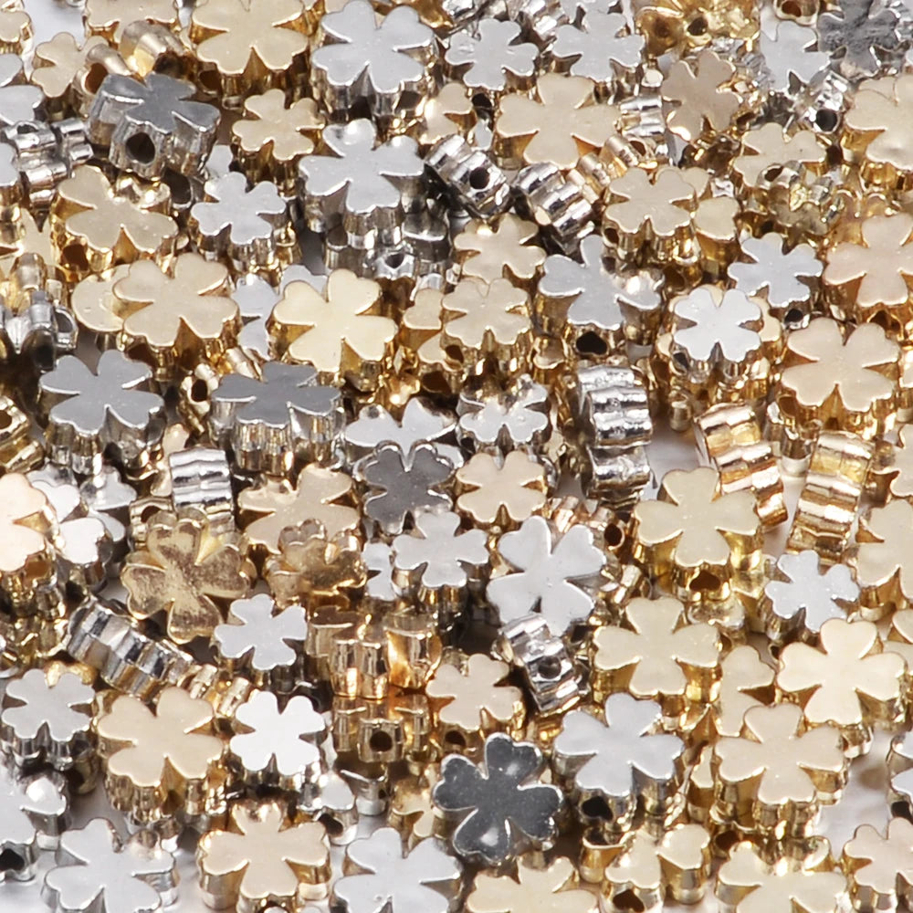 100-200pcs Four Leaf Clover CCB Spacer Beads 6/8mm DIY Jewelry Jewelry Spacer Beads PLUSH