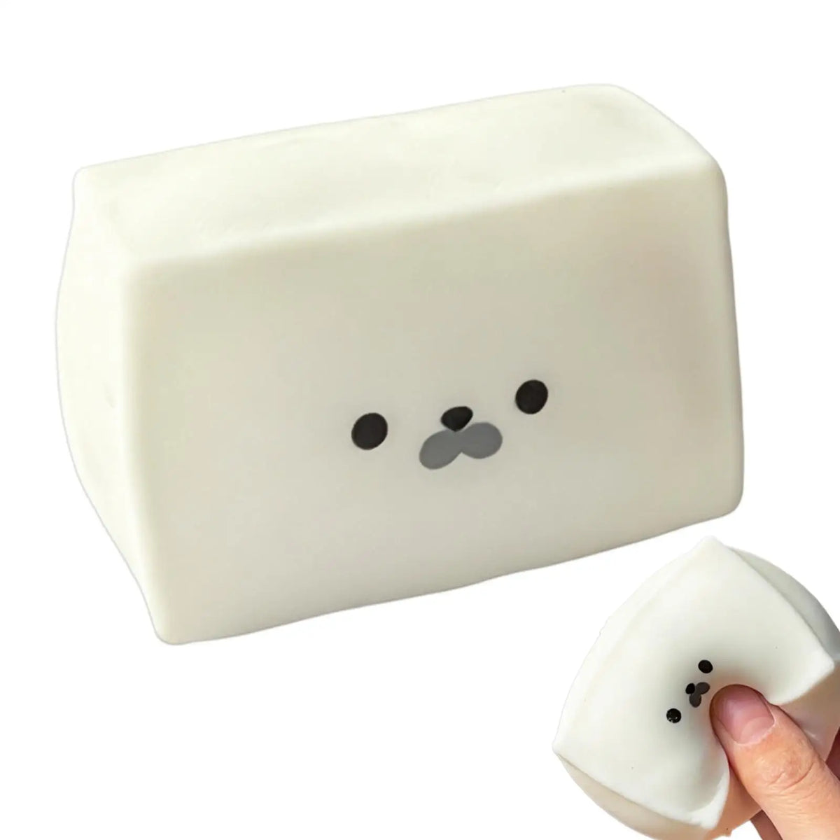 White Seal Mochi Slow Rising Squeeze Fidget Toy – Desk Decor Fidget Squeeze Toy PLUSH