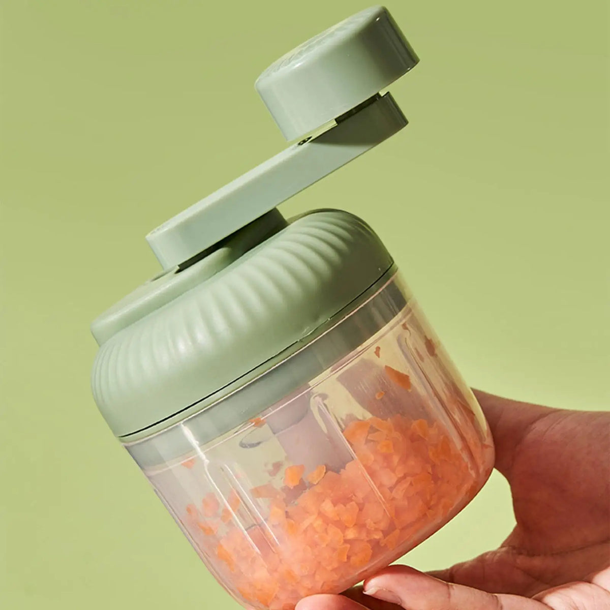 Manual Hand-Crank Vegetable Chopper & Garlic Mincer Manual Food Chopper PLUSH