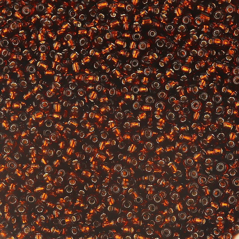 Silver Filled Glass Tube Seed Beads 10g – DIY Jewelry Making Glass Seed Beads PLUSH brown