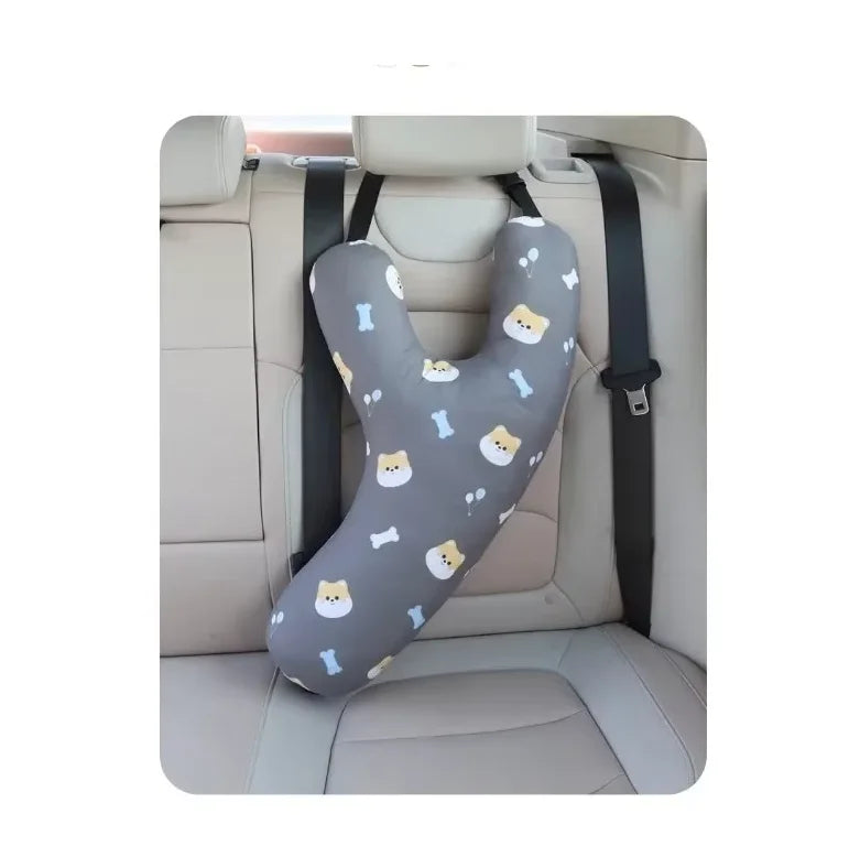 Kids Y-Shape Travel Neck Pillow – Car, Airplane & Train Kids Travel Neck Pillow PLUSH Dog