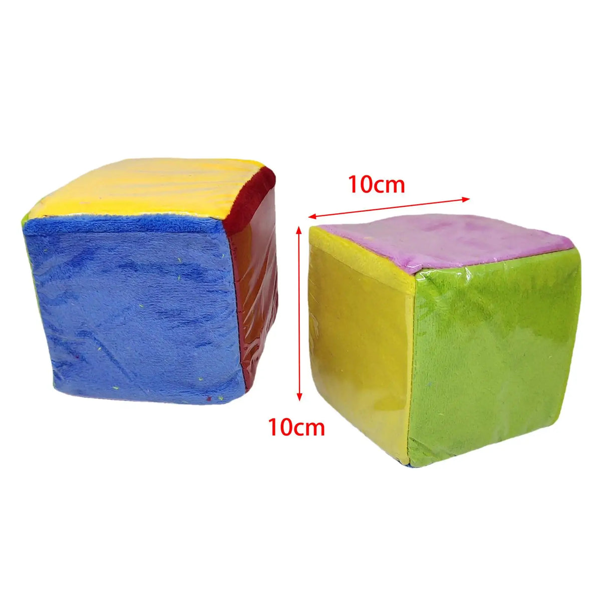 Foam Learning Dice with Clear Pockets – 2pc Soft Cube Set Educational Foam Dice PLUSH