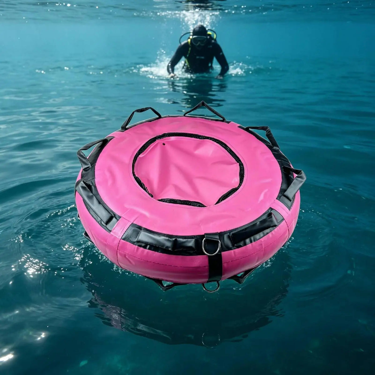 Inflatable Dive Buoy with Handles & D-Rings | Training Float Inflatable Dive Buoy PLUSH