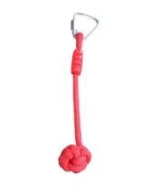 Kids Outdoor Gymnastics Swing Rings Set of 3 – Adjustable Kids Swing Rings PLUSH single red