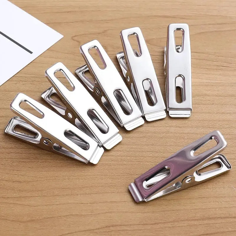 Stainless Steel Clothespins Binder Clips – 20 or 40 Pack Metal Clothespins PLUSH
