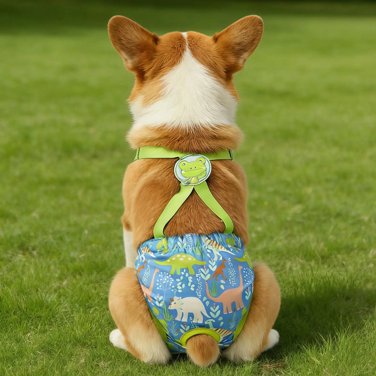Washable Cartoon Print Female Dog Diaper Sanitary Pants Dog Diaper Pants PLUSH