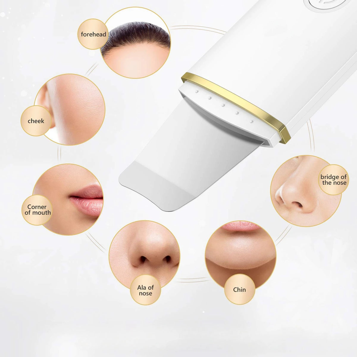 Ultrasonic Skin Scrubber Face Spatula | Blackhead Remover Tool Facial Skin Care Tool PLUSH