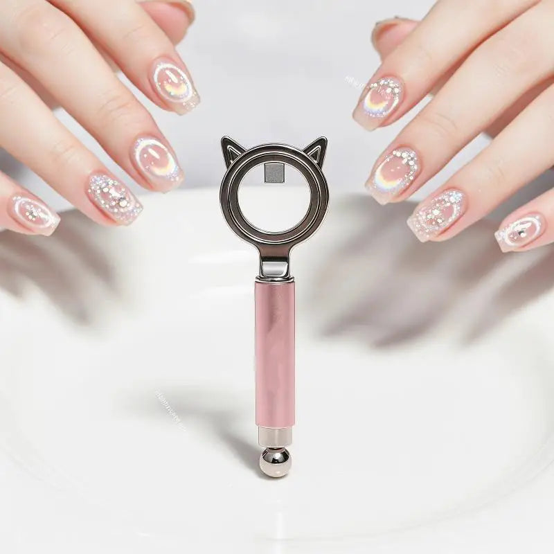 Hollow Cat Eye Nail Magnet – 3-Second Black Hole Effect Nail Art Magnet PLUSH