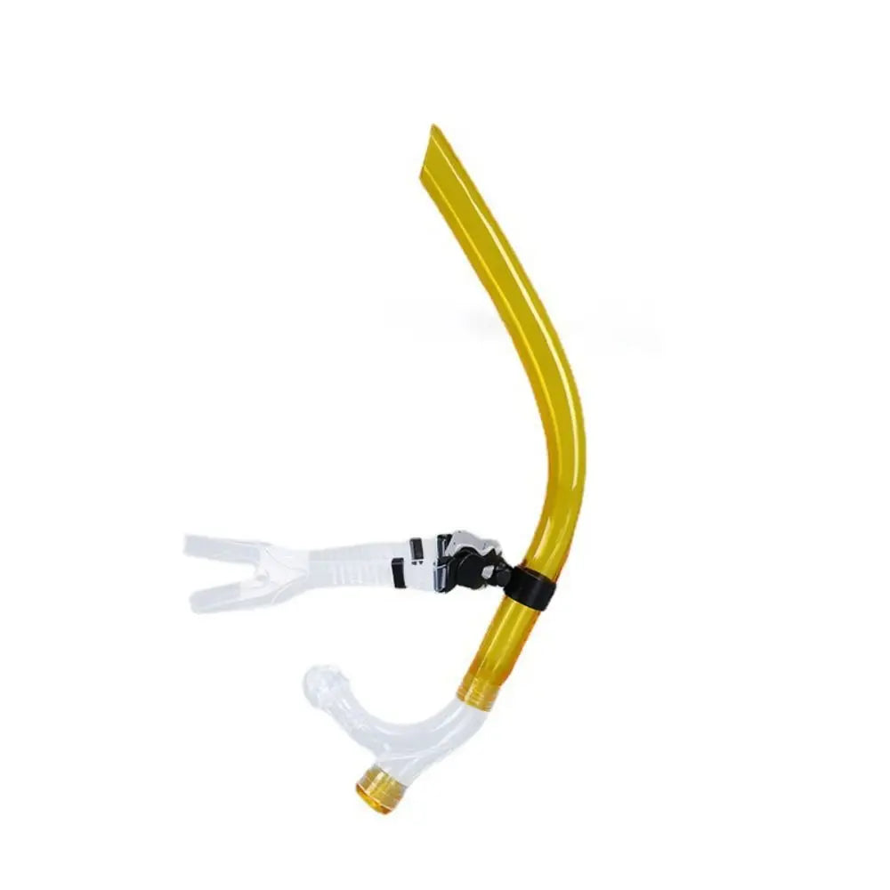 Silicone Swim Training Snorkel – Detachable Waterproof Breathing Tube Swim Training Snorkel PLUSH Dark yellow