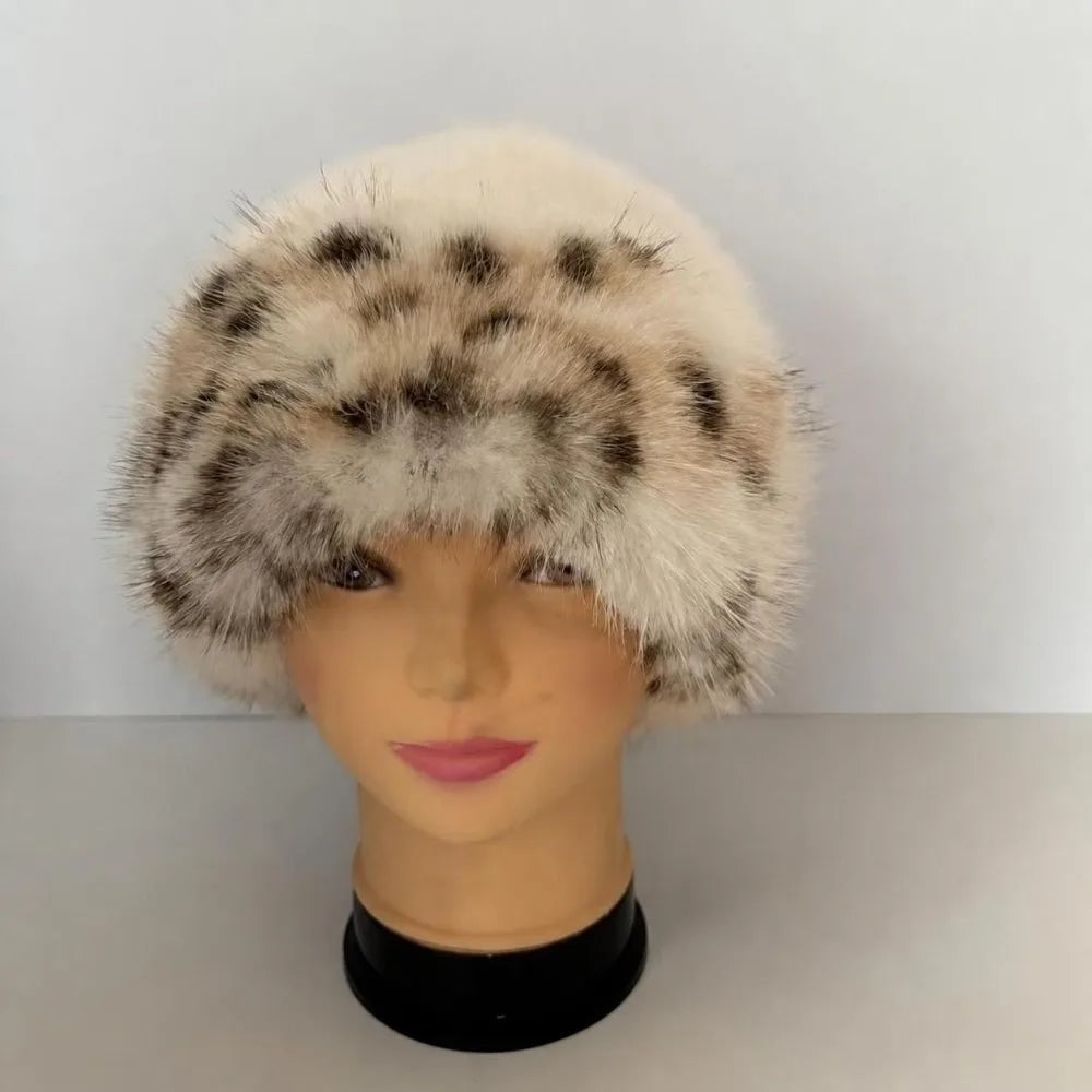 Windproof Faux Fur Bucket Hat – Warm Ear Cover Winter Cap Faux Fur Bucket Hat PLUSH Style D