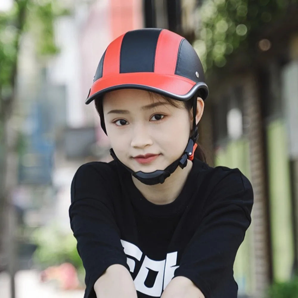 Baseball Cap Cycling Helmet – Adjustable Half Helmet for Men & Women Cycling Helmet PLUSH
