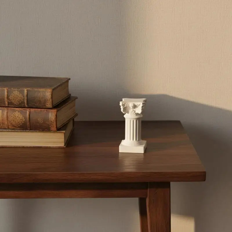 Roman Column Pedestal Candle Holder & Decorative Figurine Decorative Candle Holder PLUSH