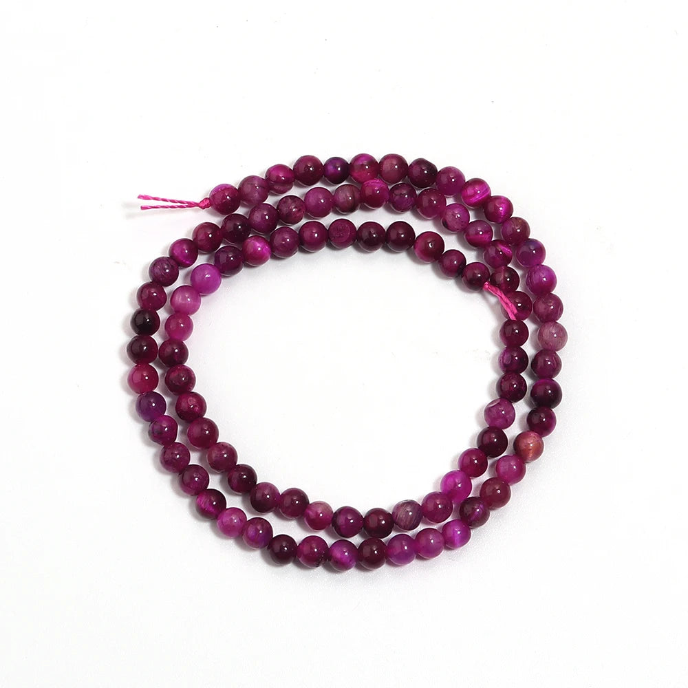 Hot Pink Tiger's Eye Spacer Beads 4–12mm | DIY Jewelry Making Natural Stone Beads PLUSH 4mm
