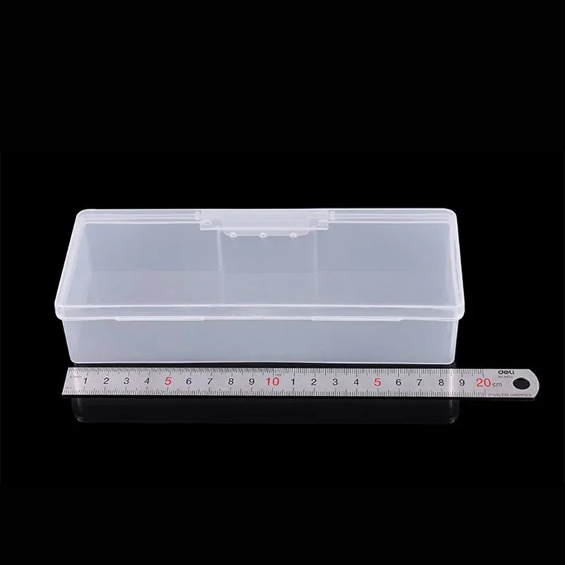 Nail Art Transparent Storage Box – Brush, Rhinestone Organizer Nail Art Organizer PLUSH