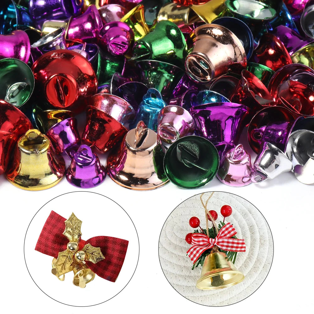 20pcs Mini Metal Christmas Bells – DIY Jewelry & Xmas Decor DIY Craft Bells PLUSH