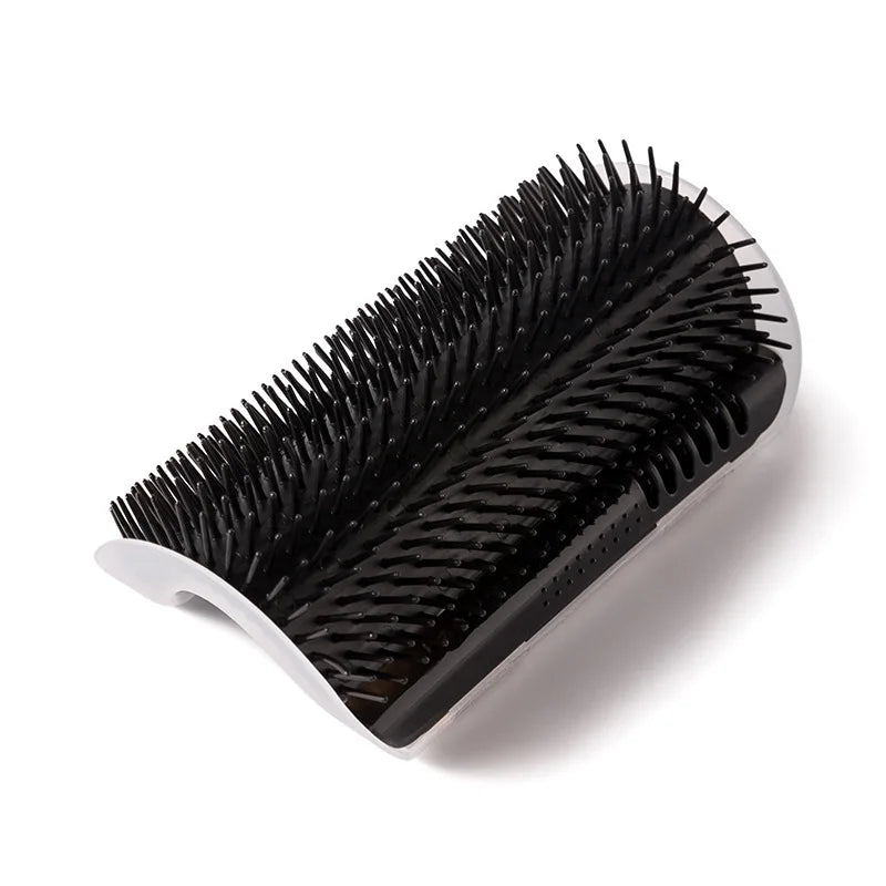 Wall-Mounted Cat Self-Grooming Comb | Easy Install, Space-Saving Cat Grooming Comb PLUSH black 1 pc