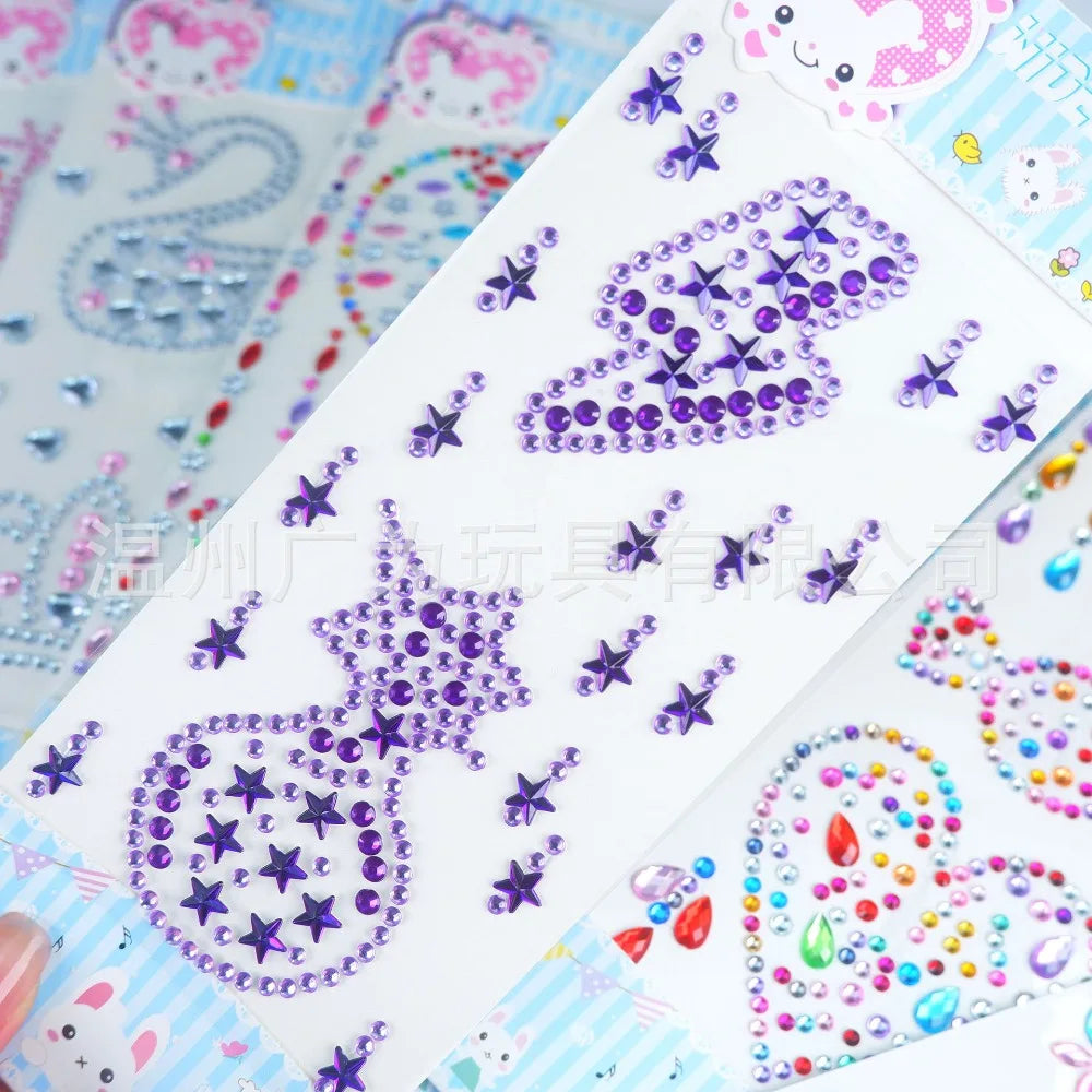 Colorful Rhinestone Gem Stickers – Self-Adhesive Face & Body Bling Gem Body Stickers PLUSH xbl