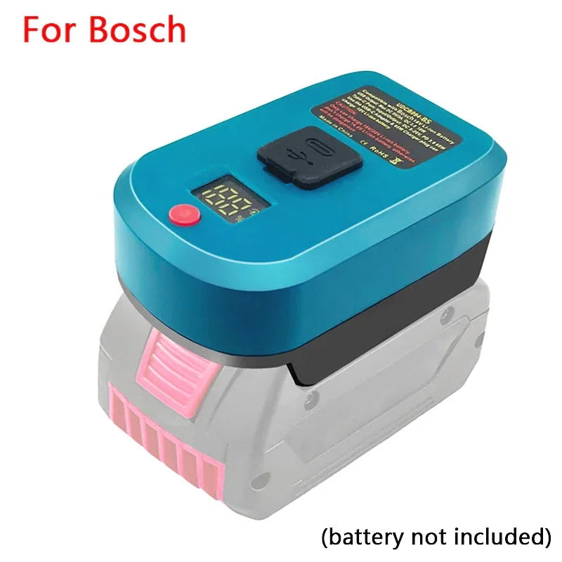 ZWINCKY 18/20V Battery Adapter USB + Type-C Fast Charging Battery Charging Adapter PLUSH for Bosch China Mainland