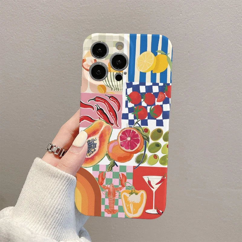 Tropical Fruit iPhone Case – Shockproof Silicone Cover Silicone Phone Case PLUSH