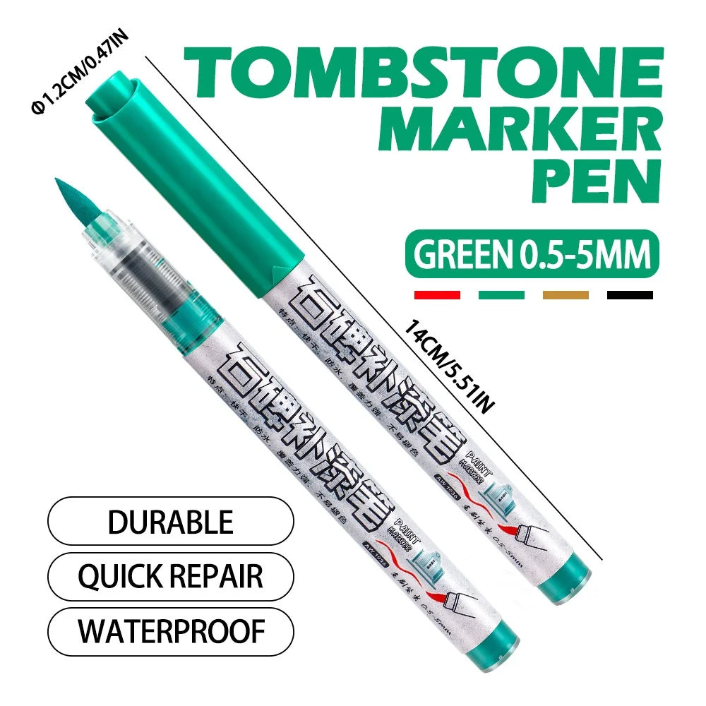 Tombstone Marker Pen – Restore Faded Granite Text | 12 Colors Tombstone Marker Pen PLUSH A4