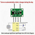 Solar PCB Light Control Module 3.2V–12V 1A for Garden Lamps Solar PCB Controller PLUSH Green