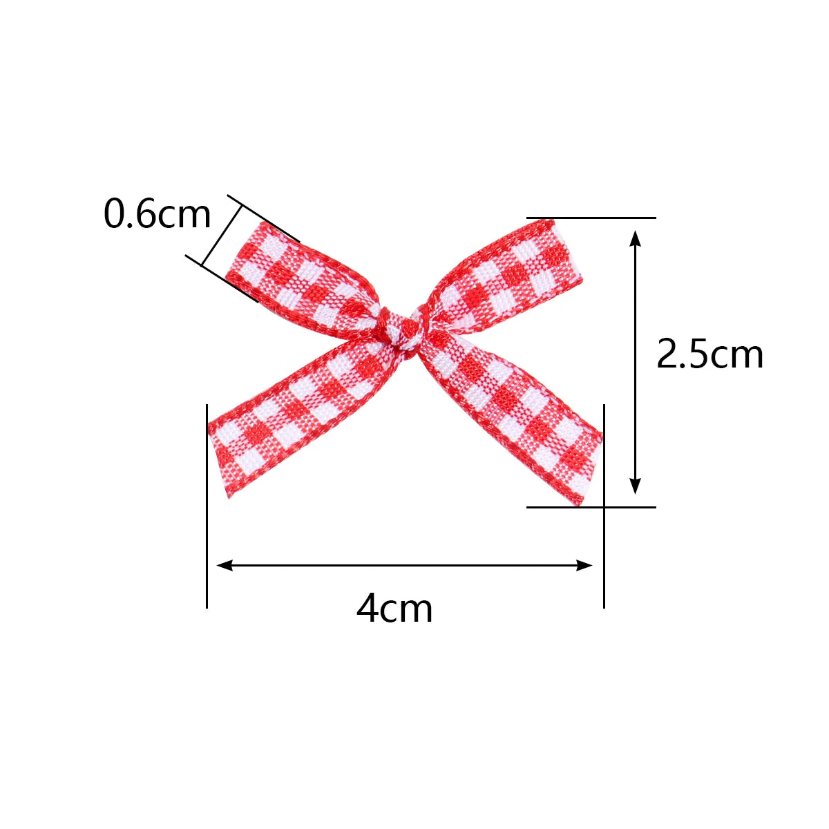 50pcs Scottish Checkered Ribbon Bows – DIY Jewelry & Crafts Ribbon Craft Bows PLUSH