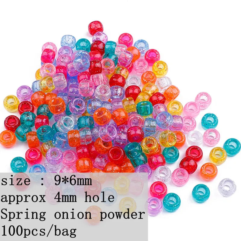 100pcs Multicolor Dreadlock Beads Hair Rings Tube Cuffs for Braids Hair Dreadlock Beads PLUSH NO.2