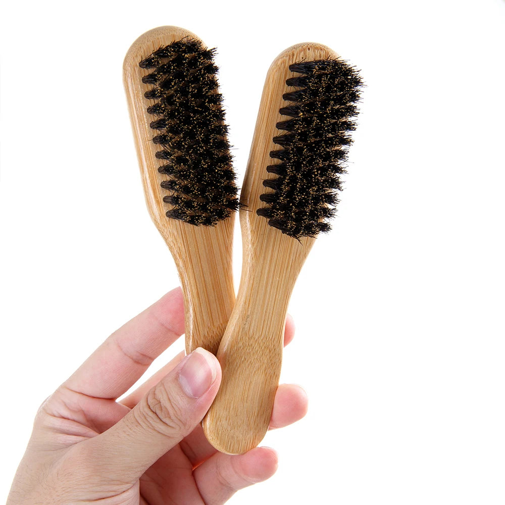 Bamboo Wood Bristle Brush – Men's Hair & Beard Grooming Hair & Beard Brush PLUSH