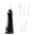 Portable Rechargeable Dental Water Flosser – 4 Tips, 3 Modes Dental Water Flosser PLUSH Black