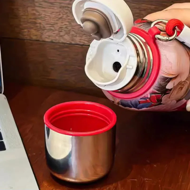 Stainless Steel Insulated Tea Cup | Double Lid 450/650ML Insulated Thermos Cup PLUSH