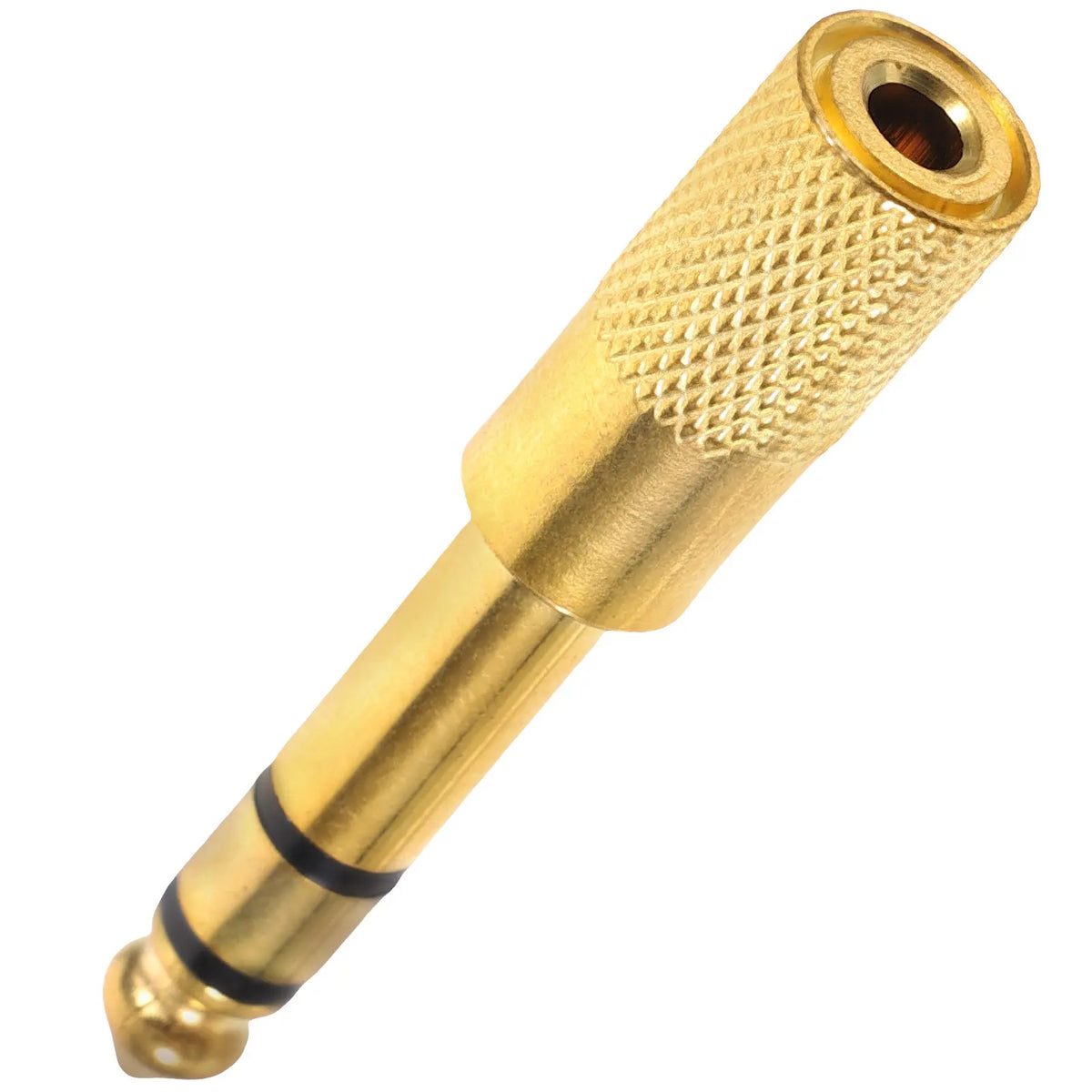 Gold Male to Female Audio Adapter for Guitar, Mic & Headphones Audio Adapter PLUSH