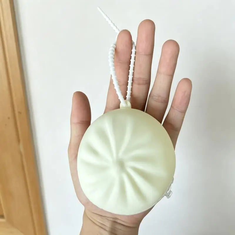 Steamed Bun Plush Coin Purse Keychain – Cute Mini Wallet Plush Coin Purse PLUSH A1
