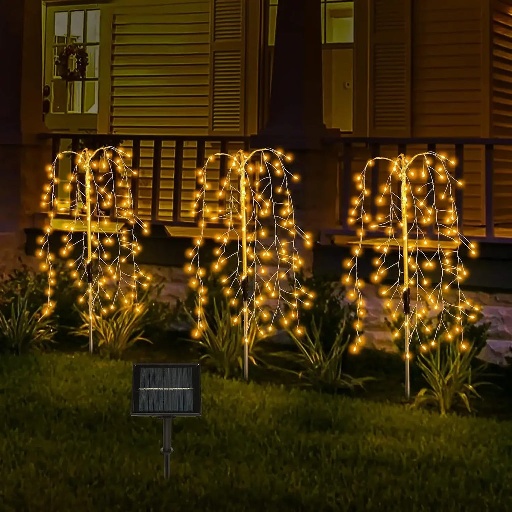 3D Solar Firework LED Stake Lights for Garden & Holiday Decor Solar Stake Light PLUSH
