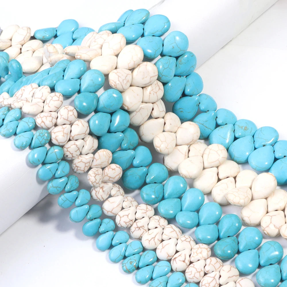 Water Drop Turquoise Stone Spacer Beads 45-70pcs DIY Jewelry Stone Spacer Beads PLUSH