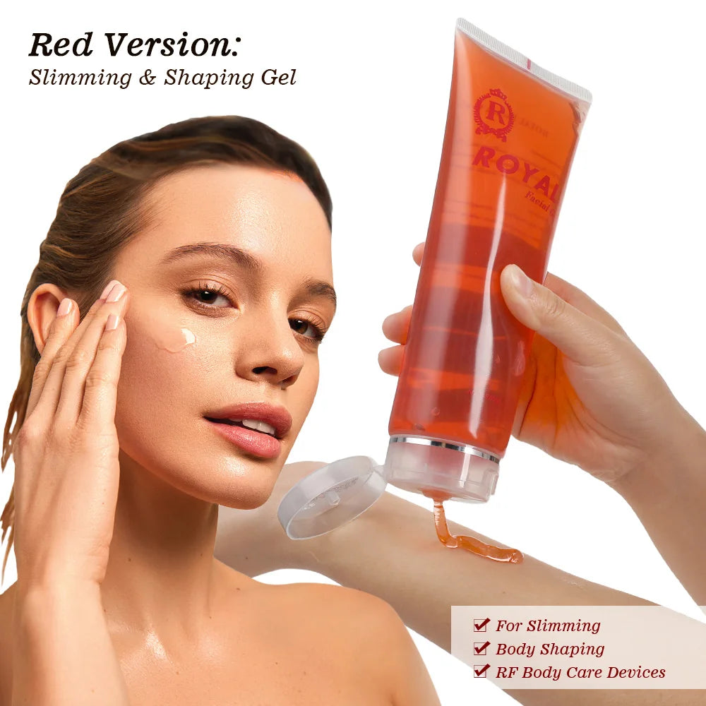 300g RF Conductive Gel for Beauty Devices | Clear, Red & Gold Conductive Beauty Gel PLUSH