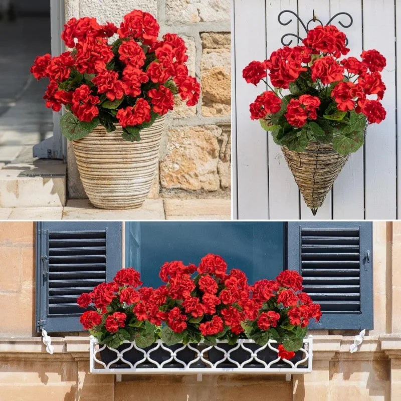 Violet Artificial Silk Flowers – Begonia Geranium Home Decor Artificial Silk Flowers PLUSH
