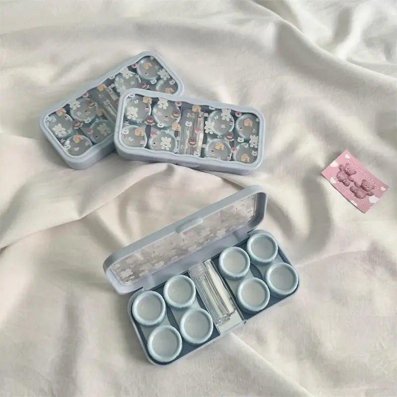 Butterfly Contact Lens Case with Mirror & Tweezers | Portable Contact Lens Case PLUSH style 10