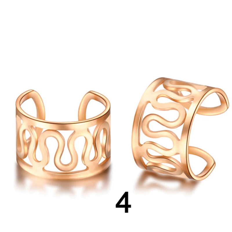 Gold Dreadlock Hair Rings, Beads & Ear Clips – 1-12pcs Hair Jewelry Cuffs PLUSH No.26 RoseGold-4 1pc