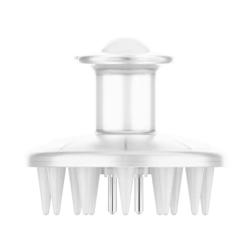 Scalp Applicator Comb & Massager Brush | Silicone Bristles Scalp Massager Comb PLUSH WHite