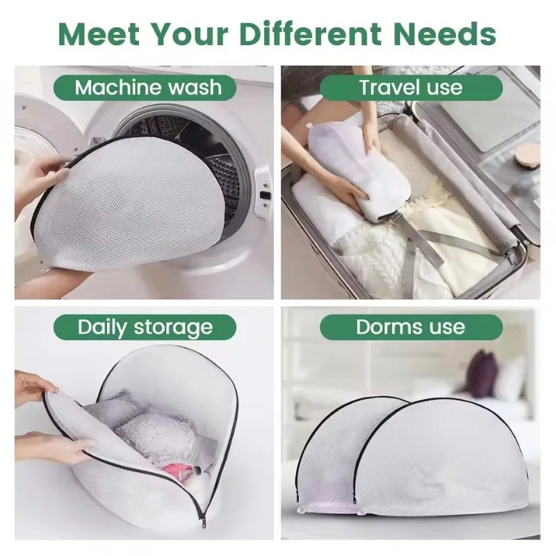 Mesh Shoe Washing Bags with Zipper – 2pcs Laundry Organizer Mesh Laundry Bag PLUSH